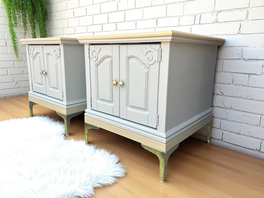 Wellturn 26.5” refinished nightstand pair