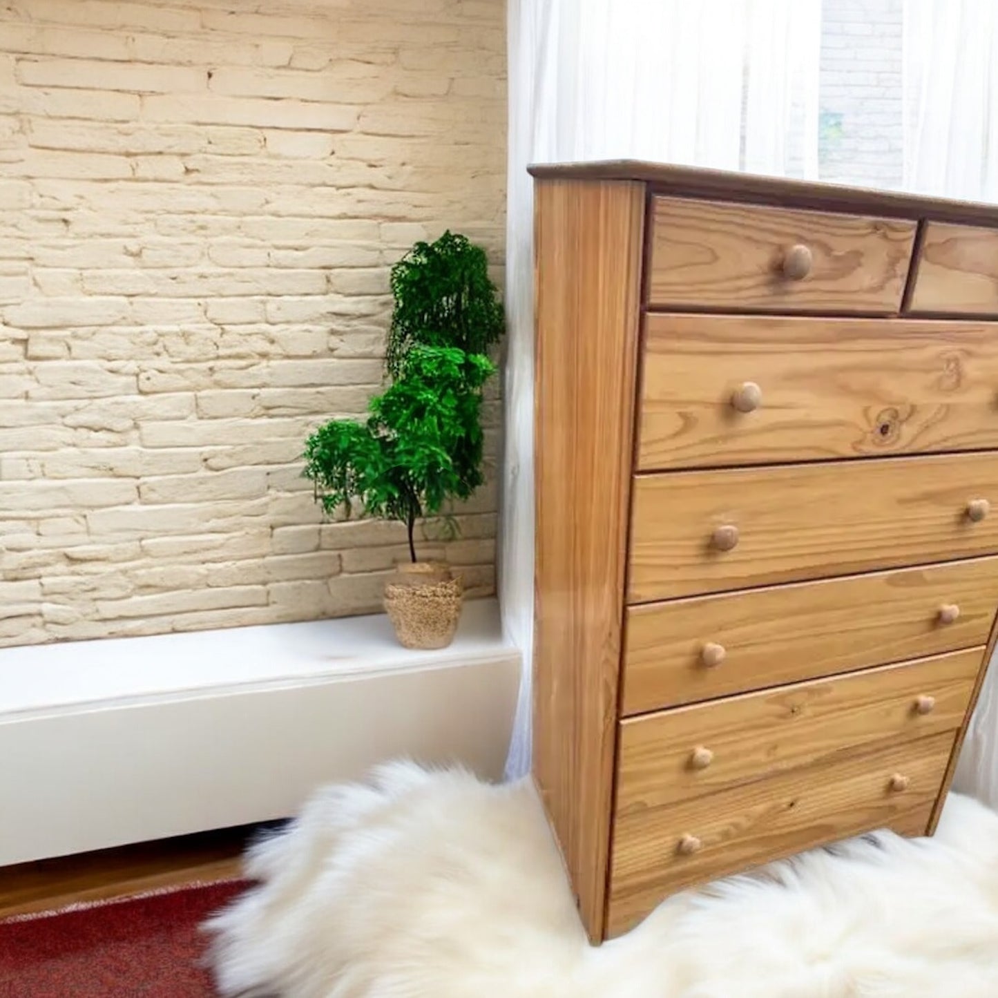 Real wood 7-drawer dresser