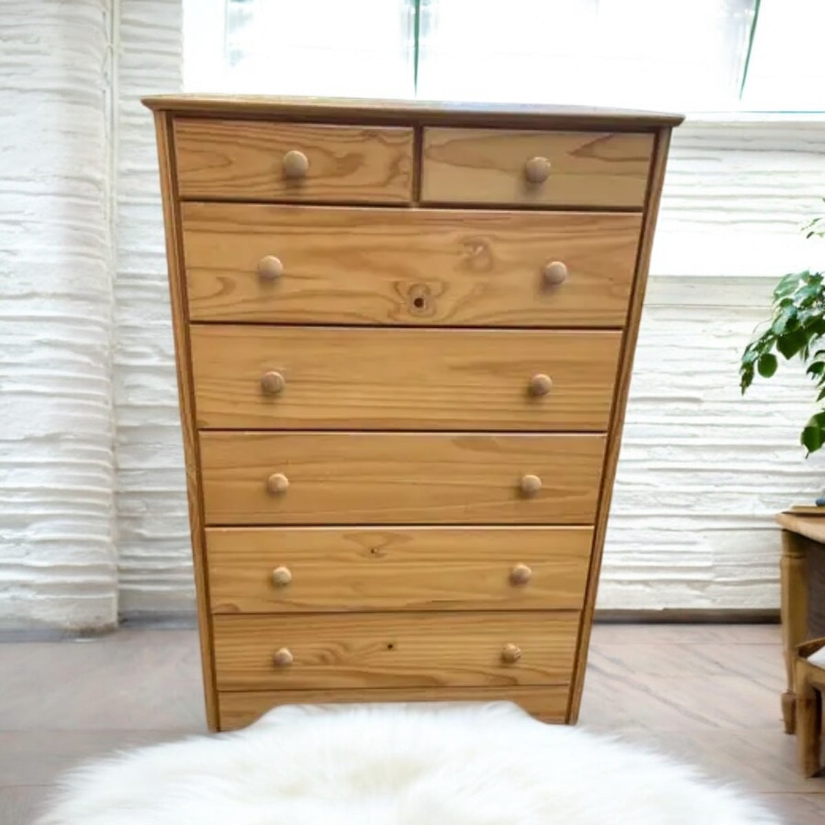 Real wood 7-drawer dresser