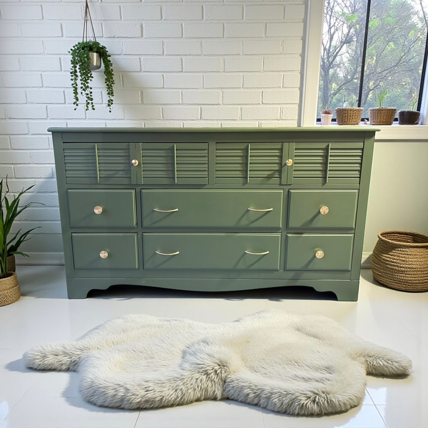 🌿 The Meadow Mist Eight-Drawer Cottage Dresser 🌿*Price is firm*