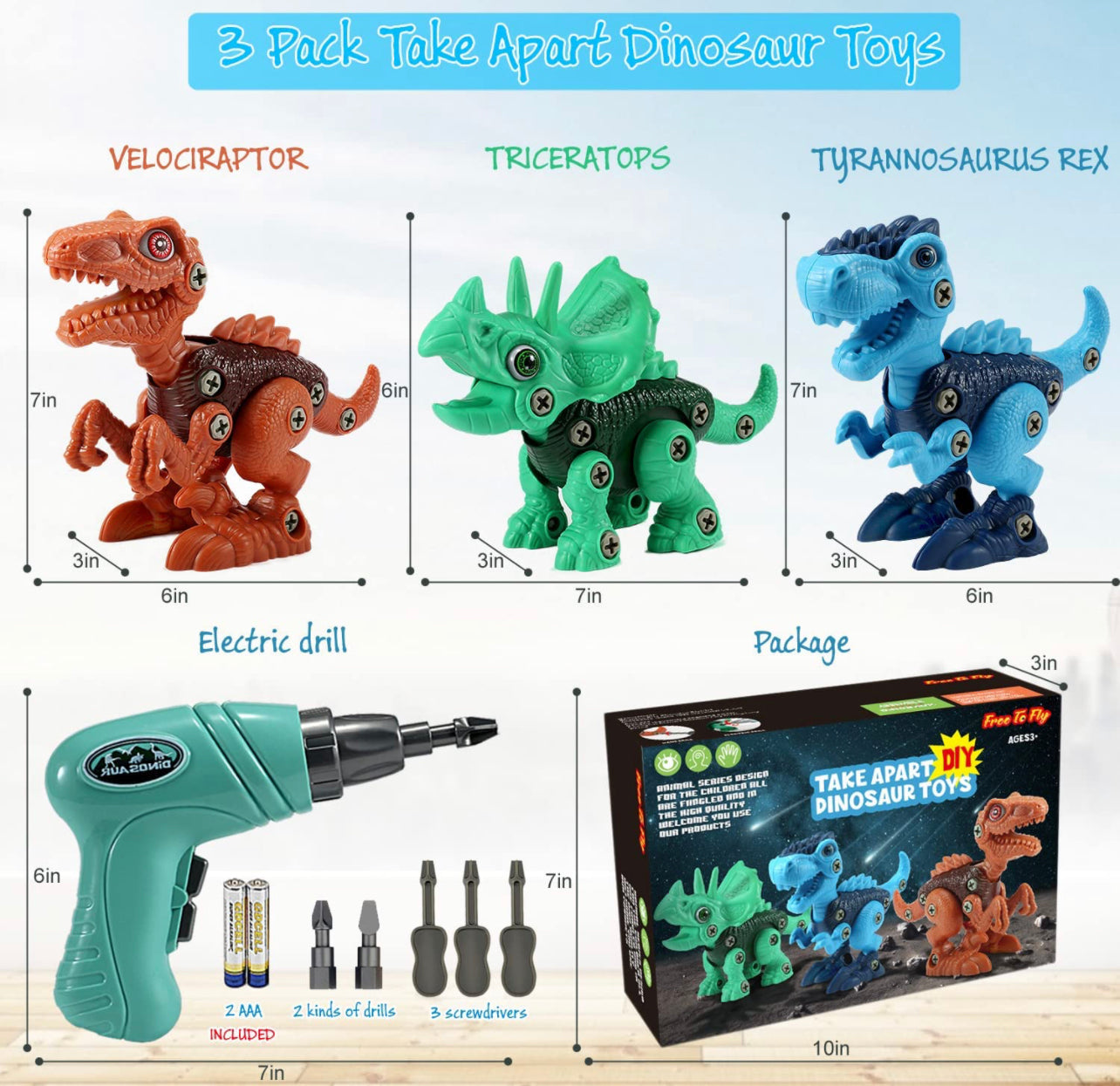 Kids Toys Stem Dinosaur Toy: Take Apart Dinosaur Toys