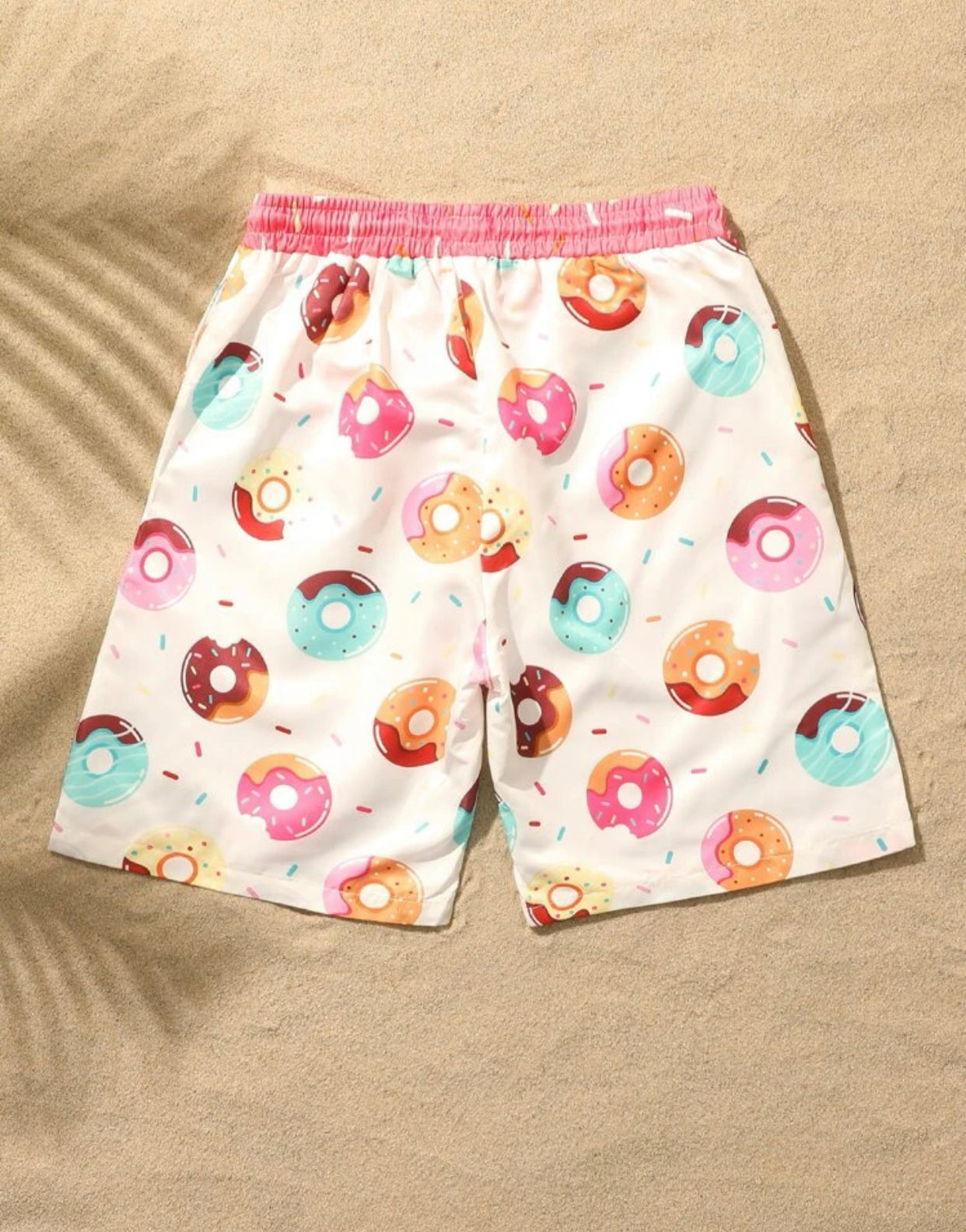 Men’s donut print swim trunks