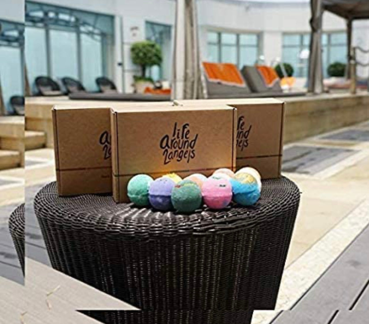 LifeAround2Angels Bath Bombs Gift Set 12 USA made Fizzies, Shea & Coco Butter Dry Skin Moisturize, Perfect for Bubble & Spa Bath.