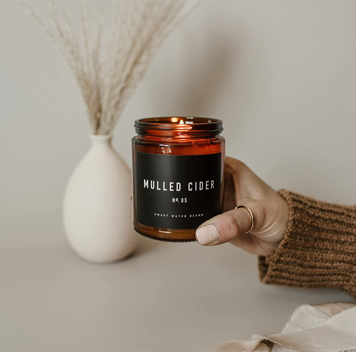 Mulled Cider Candle | Apple, Cinnamon, Cranberries, and Orange Fall Scented Soy Candle