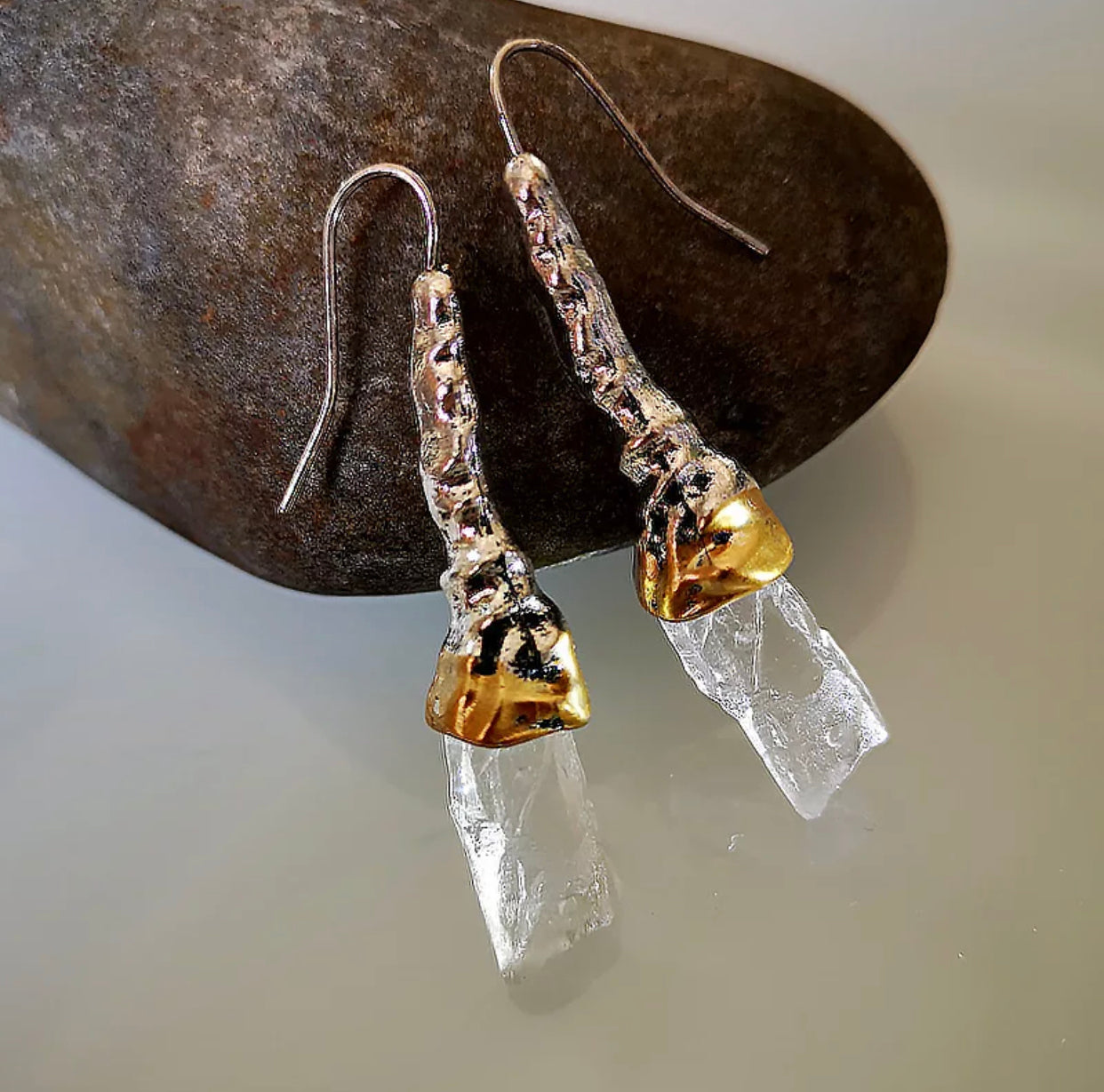 Icicle Zircon Long Drop Earrings