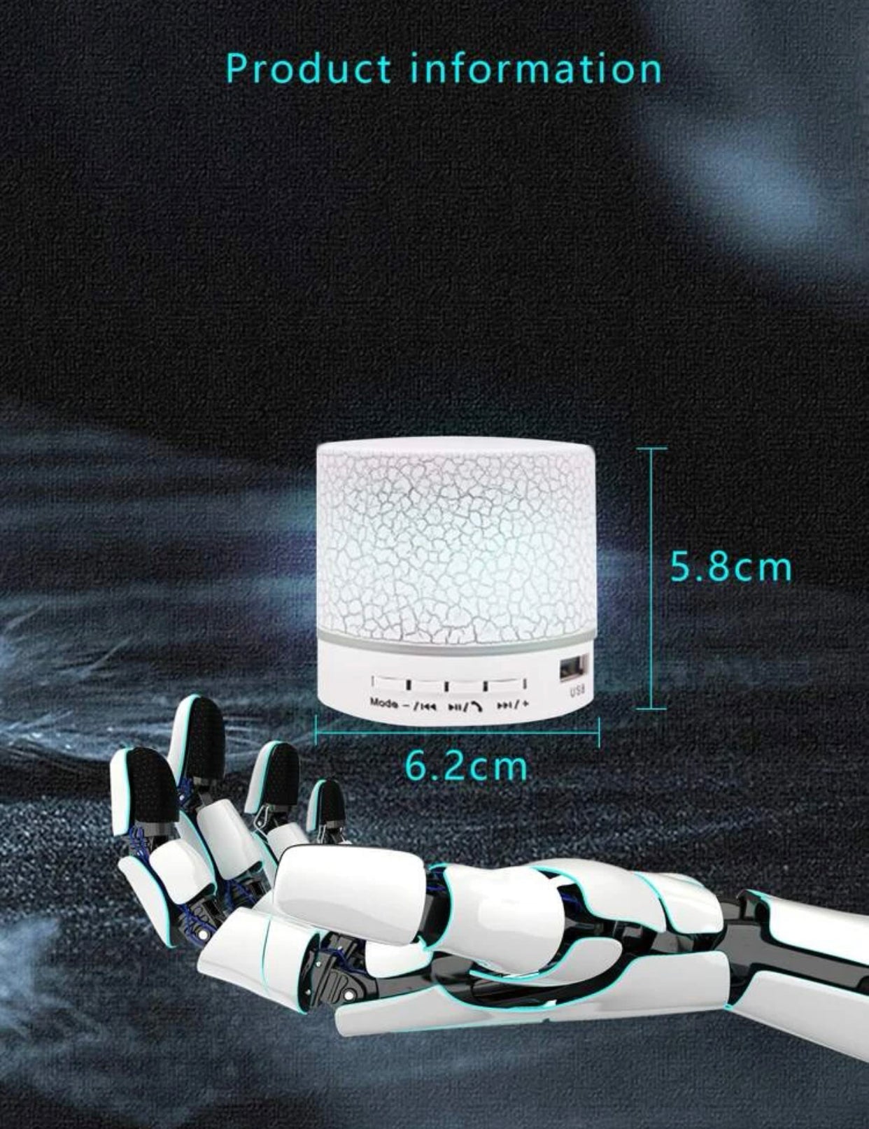 RGB light desktop wireless speaker compatible with Bluetooth