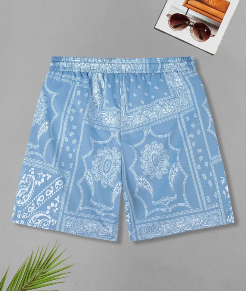 Men Scarf & Paisley Swim Shorts - Christina’s unique boutique LLC