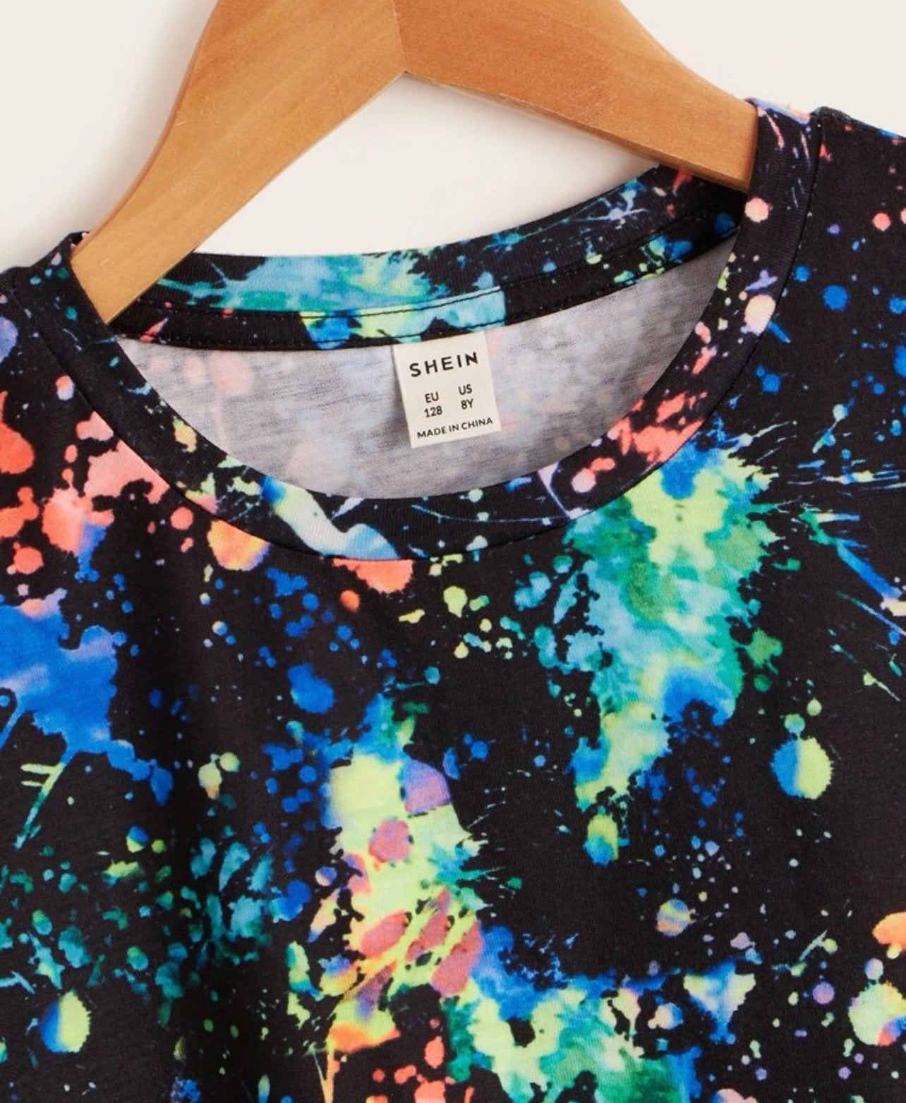 Boys Reflective Splash Ink Print Tee
