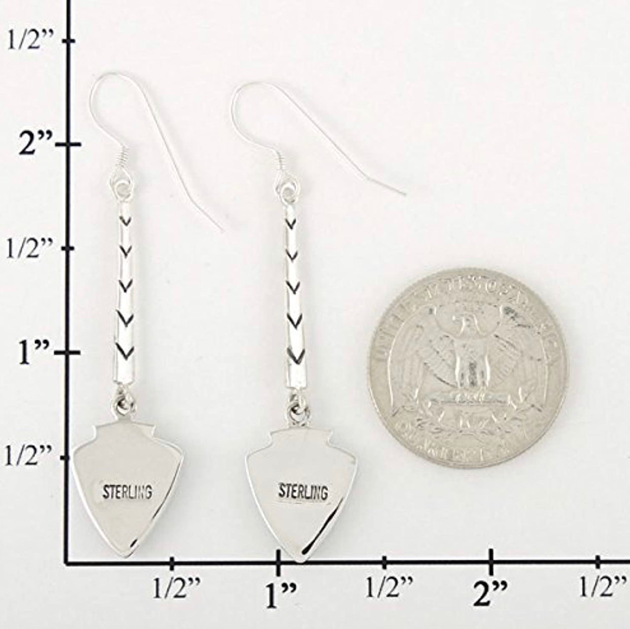 Turquoise Earrings 925 Sterling Silver & Genuine Turquoise