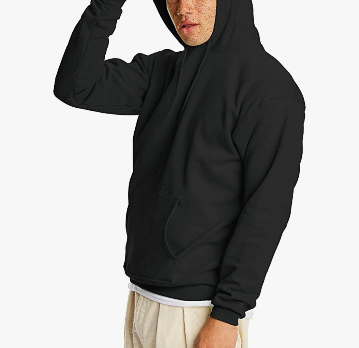Hanes Men's Sweatshirt, EcoSmart Fleece Hoodie, Cotton-Blend Fleece Hooded Sweatshirt, Plush Fleece Pullover Hoodie