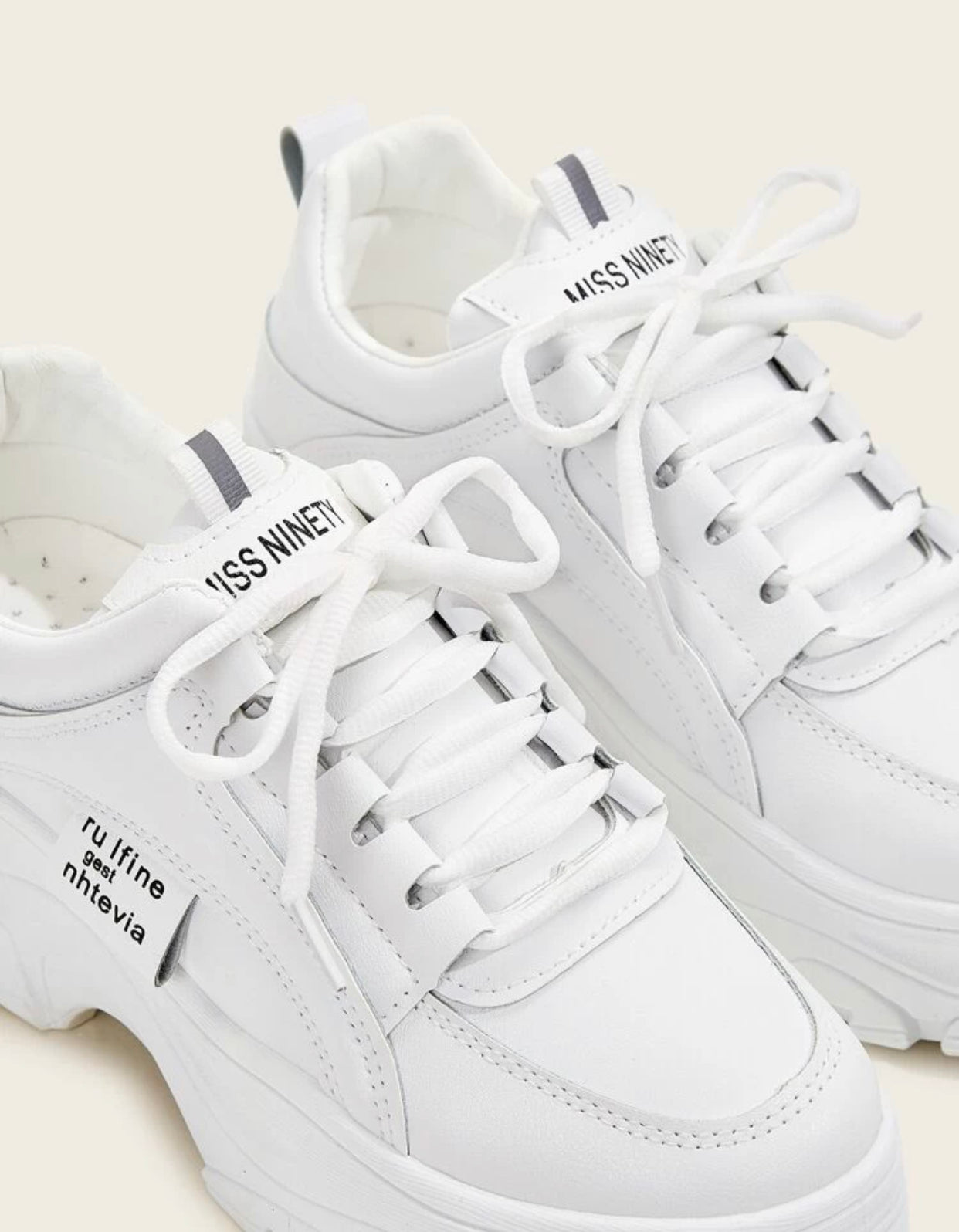 Lace up front chunky sneakers