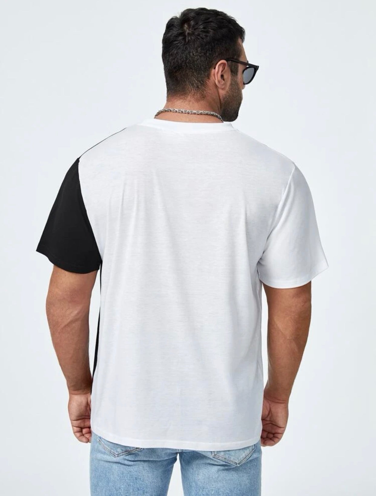Men’s extended size color block tee