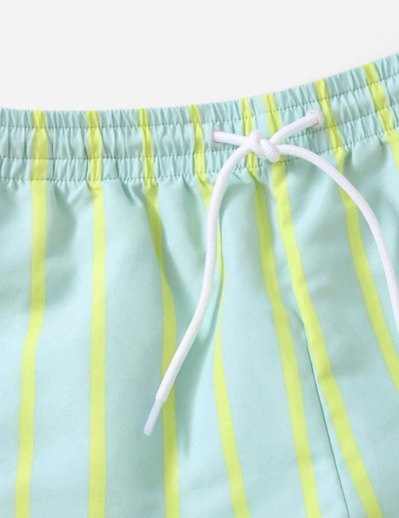 Boys Striped Tie Front Swim Shorts