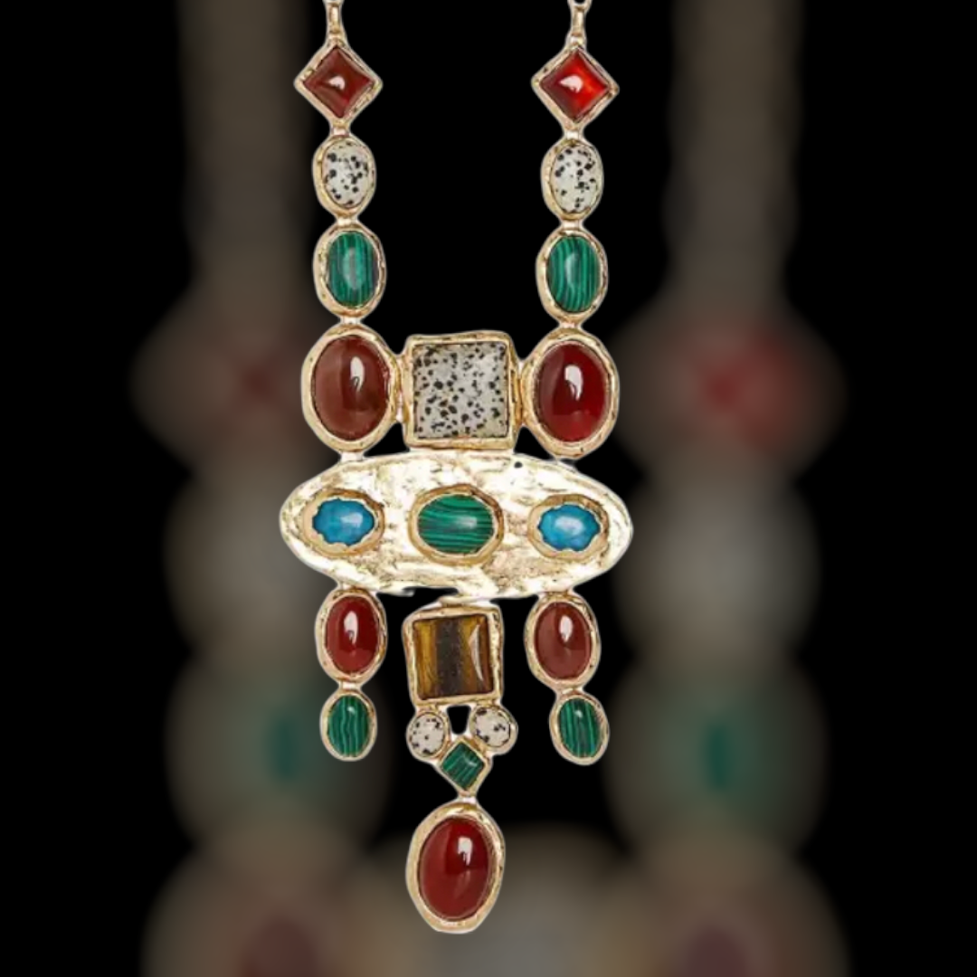 Vintage ZA Statement Stone Necklace