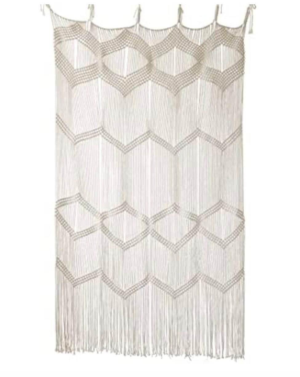 Macrame Curtain Window Macrame Doorway Macrame Wall Decor Boho Home Décor 42" W x 75" H