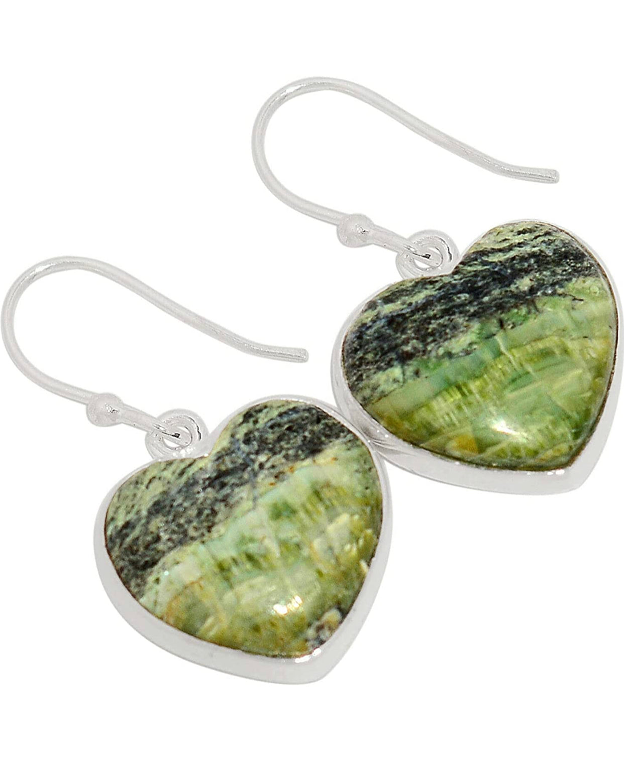 Heart - Imperial Opal 925 Sterling Silver Earrings