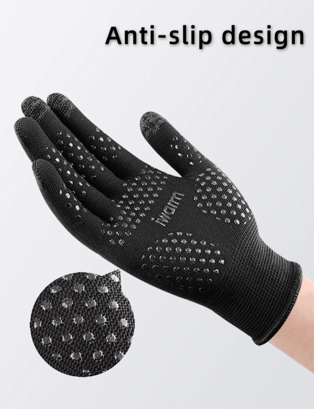 Men’s letter graphic gloves