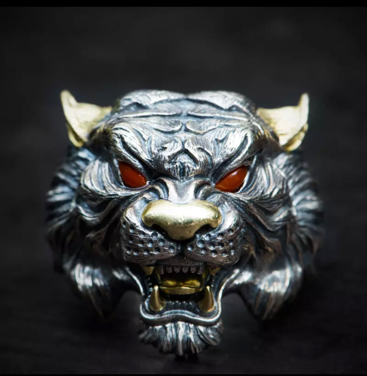 Original Design Manual Silver Men's Ring Adjustable