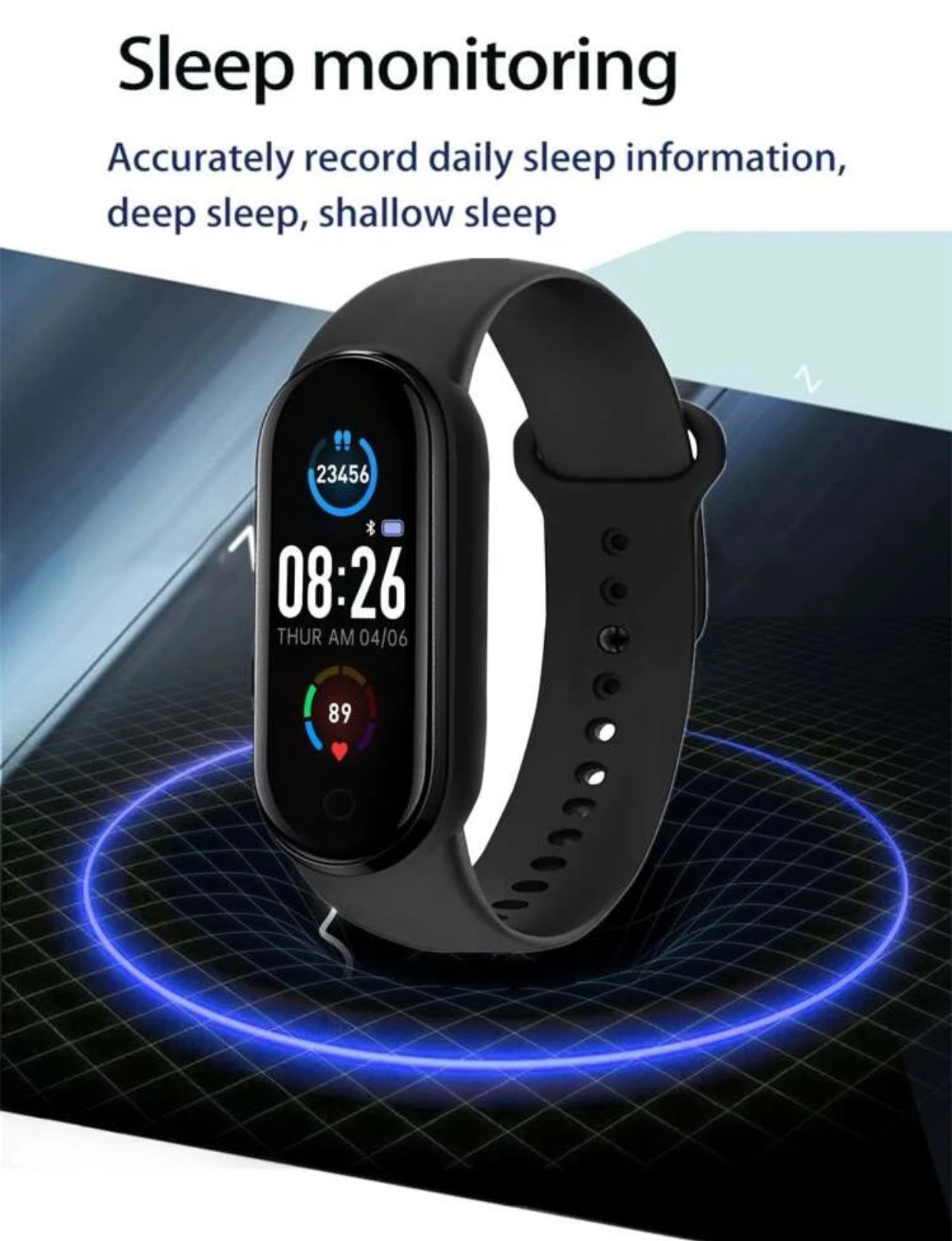 Blood pressure monitoring oval smart watch