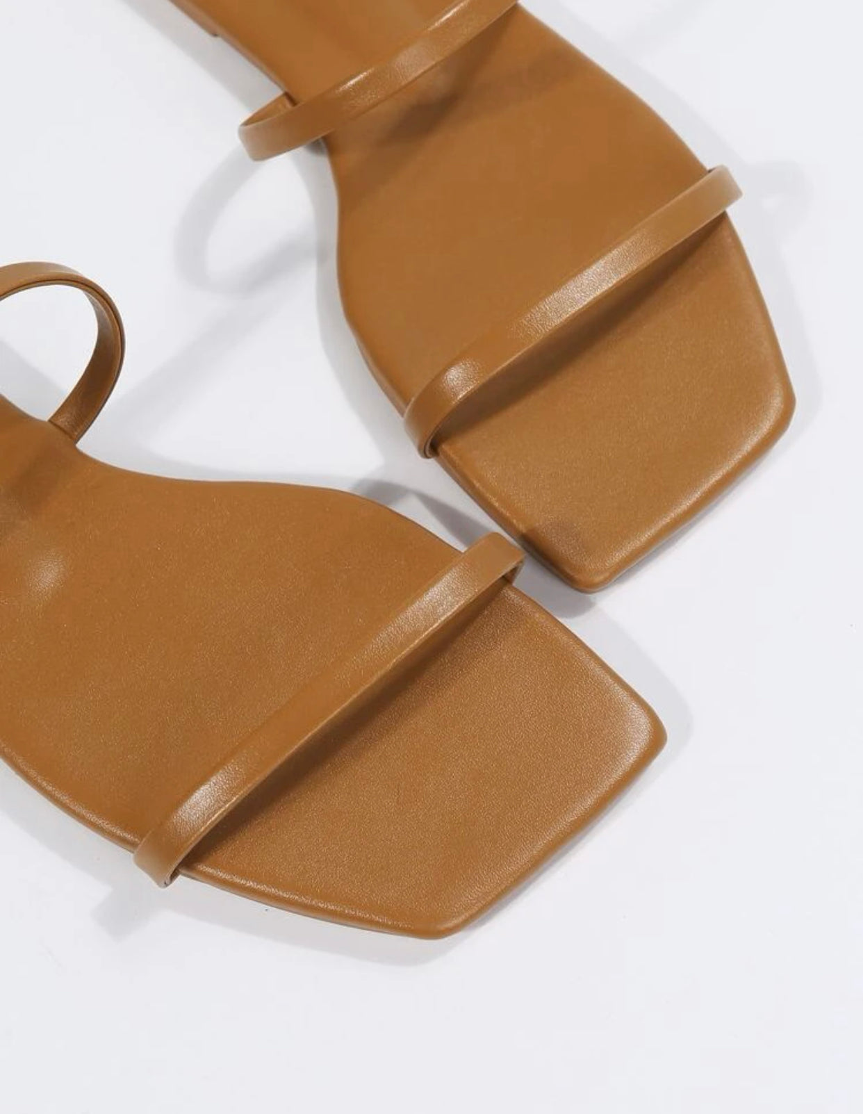 Minimalist double strap slide sandals
