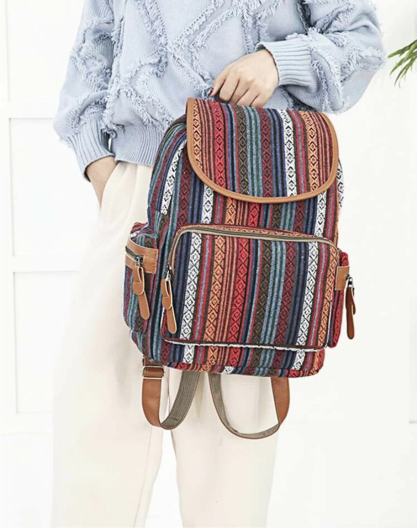 Tribal Pocket front backpack - Christina’s unique boutique LLC