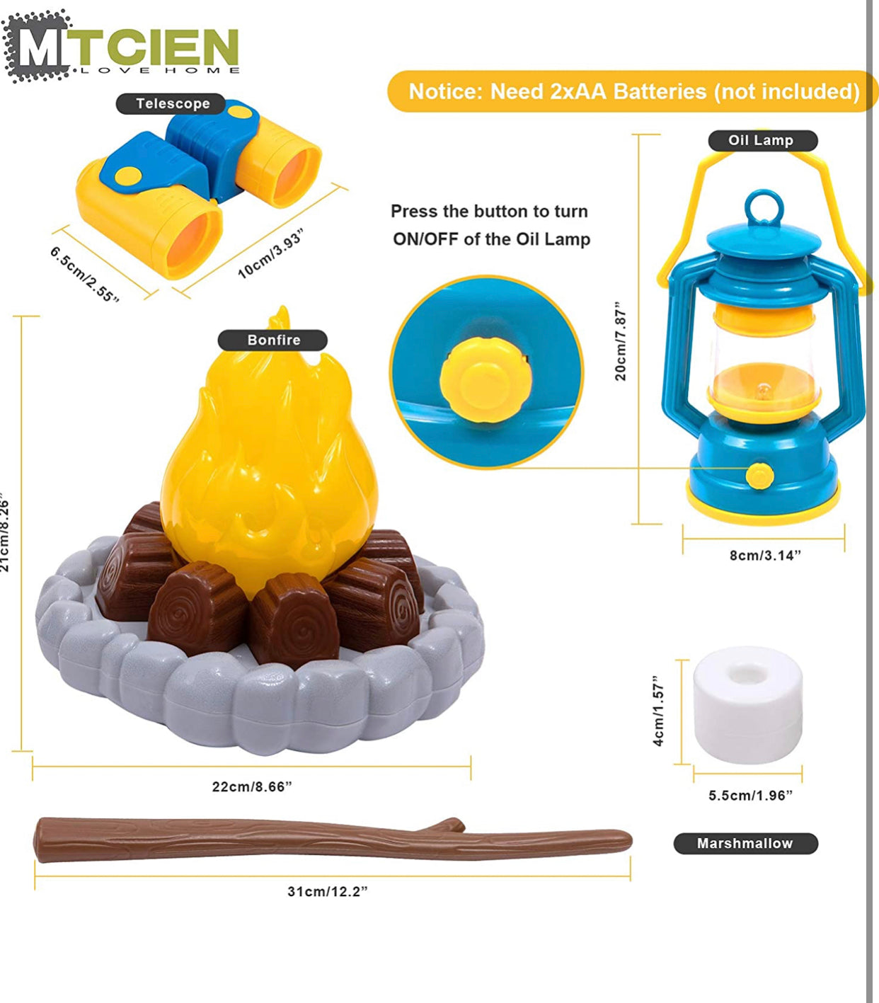 Kids Camping Play Tent with Toy Campfire - Christina’s unique boutique LLC