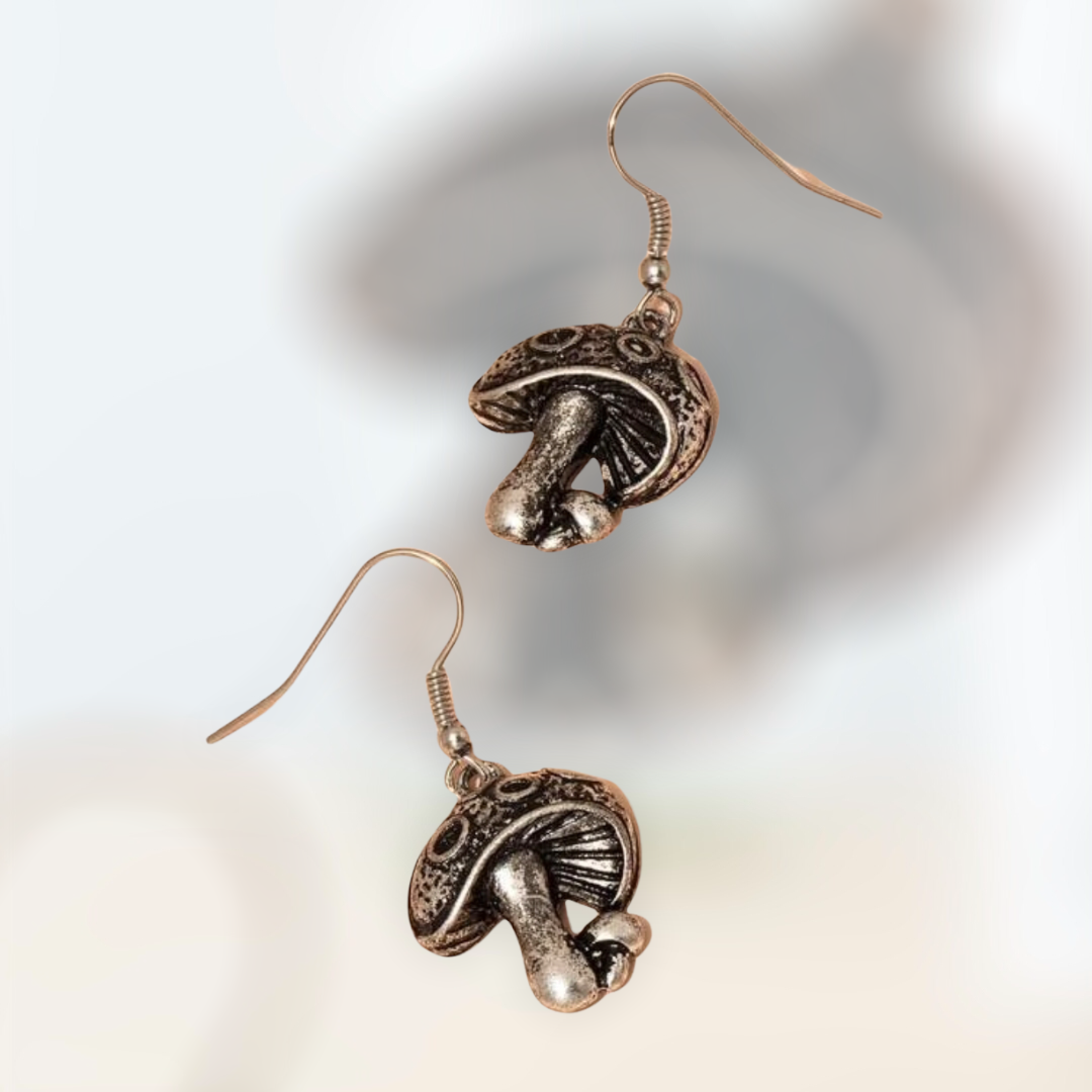 Mushroom decor dangle earrings