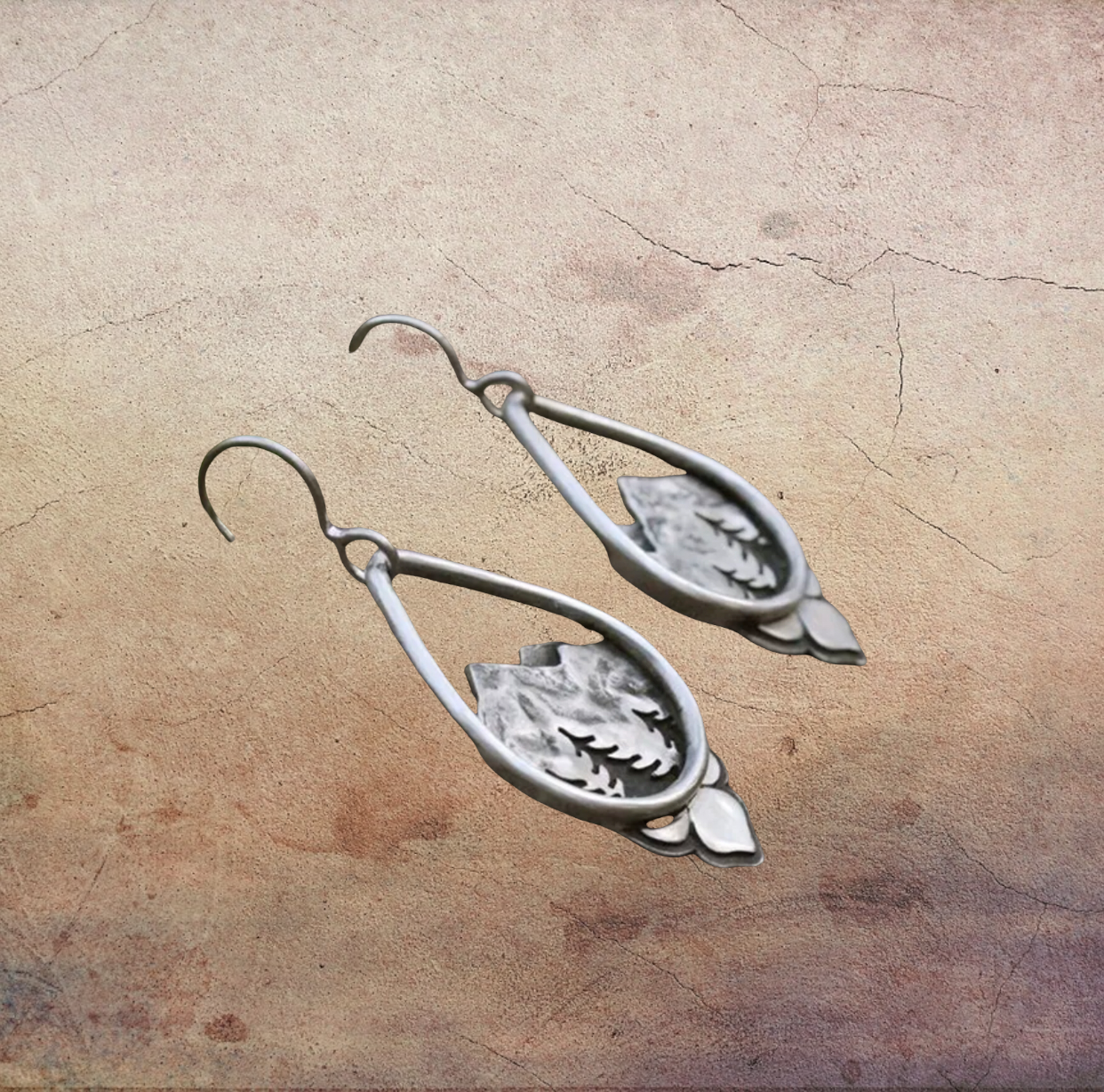 Vintage Mountain Earrings Ethnic Style Silver Color Pendant Earrings