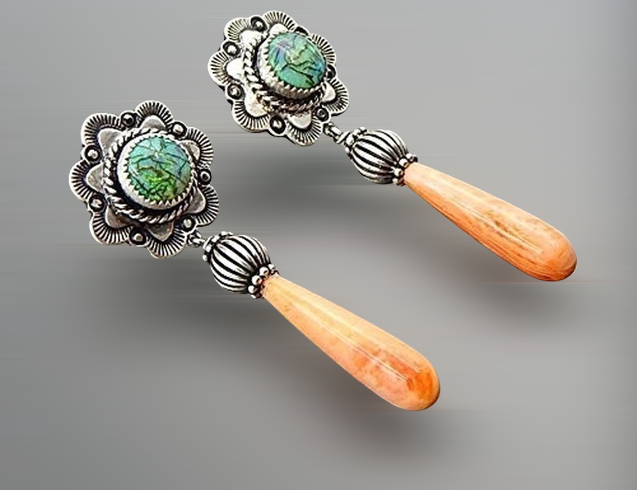 Unique silver agate inspired drop earrings