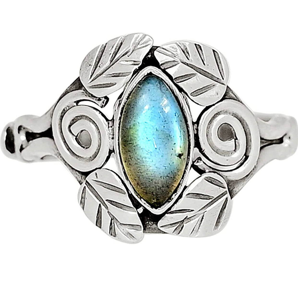 Labradorite 925 Sterling Silver Ring. Size 7.5.