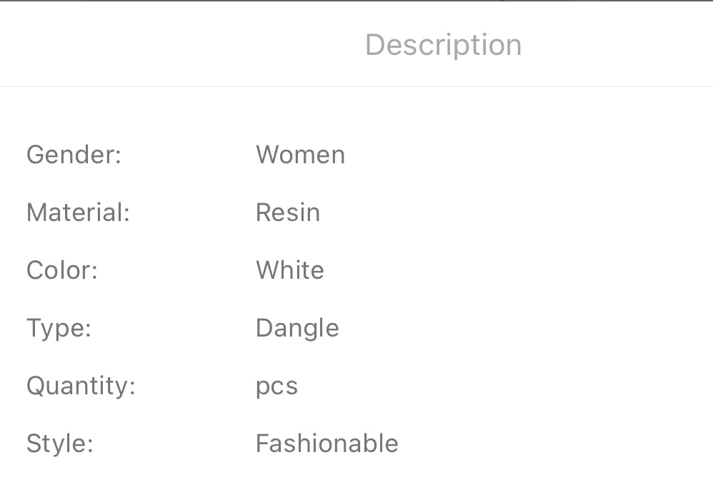 White crystal decor drop earrings