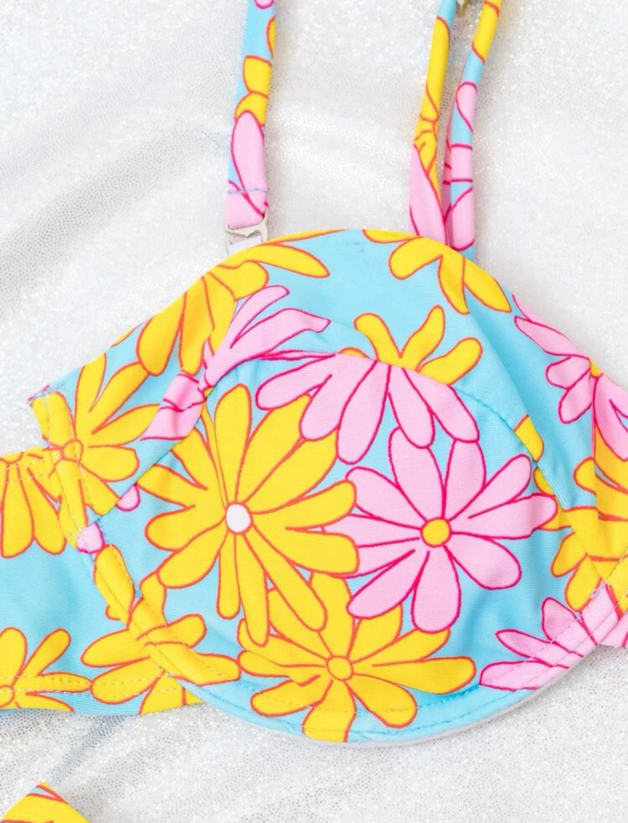 Floral random print underwire bikini swimsuit