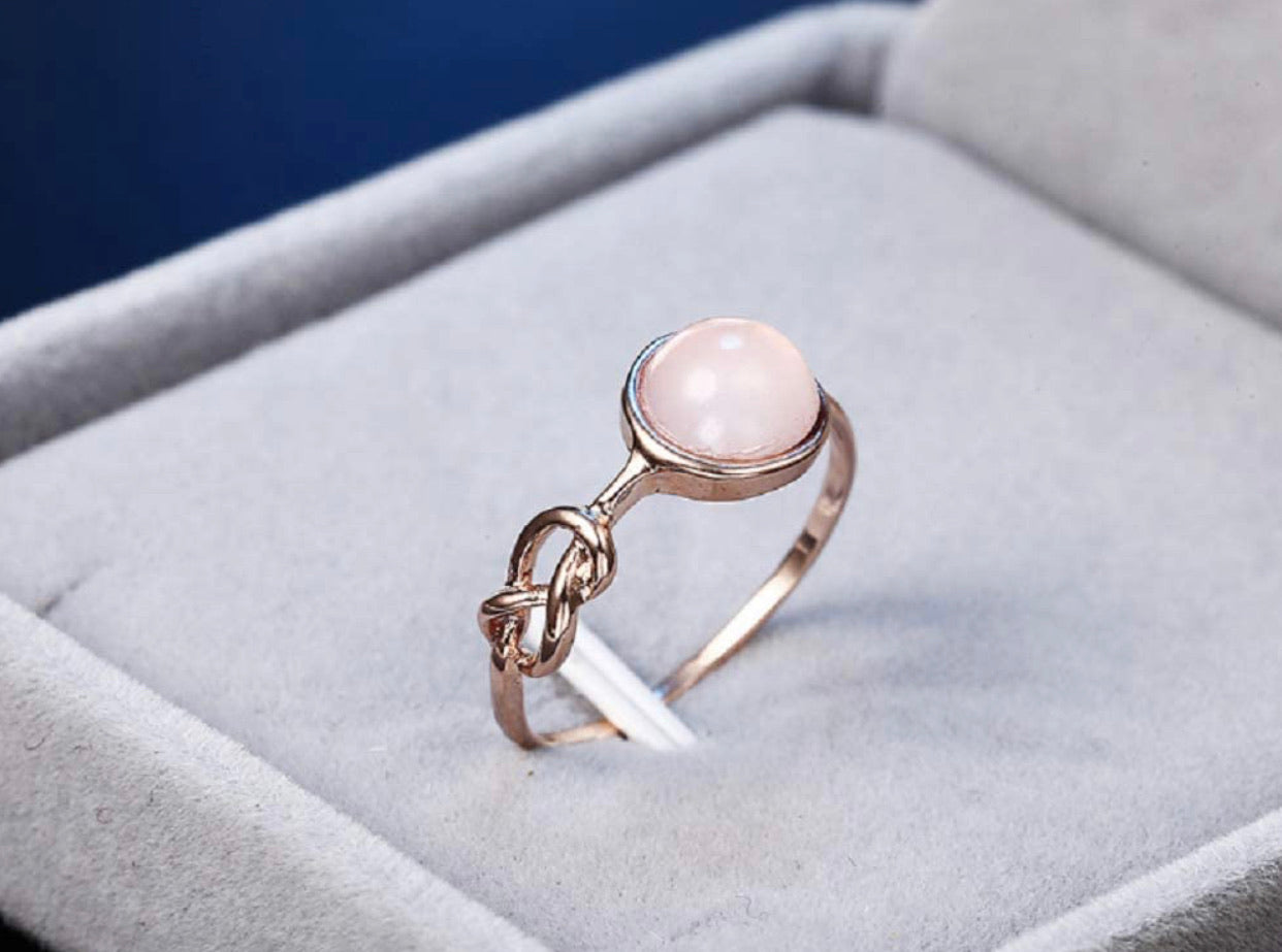 Pink moonstone wrapped ring. - Christina’s unique boutique