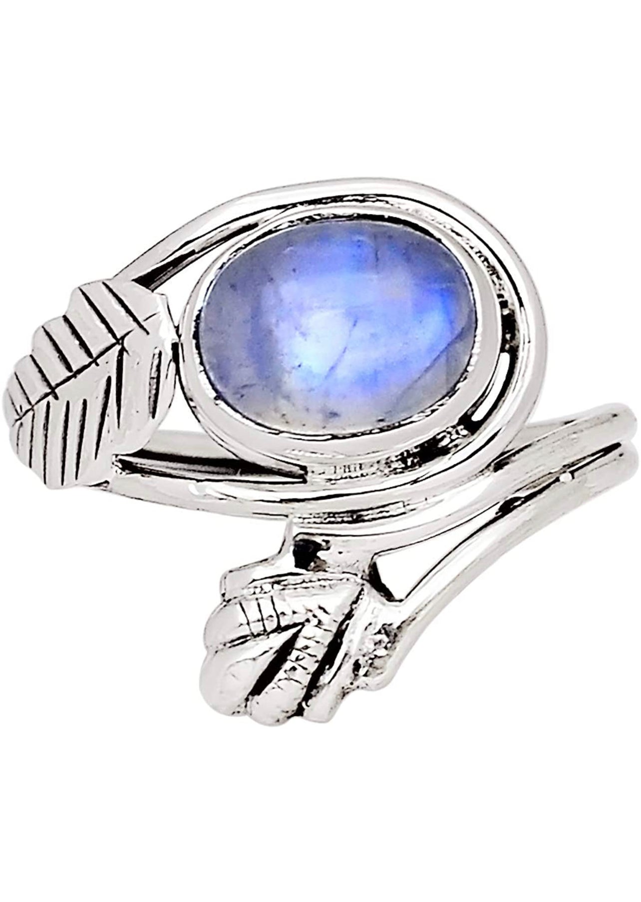 Moonstone - India 925 Sterling Silver Ring Jewelry Size 9