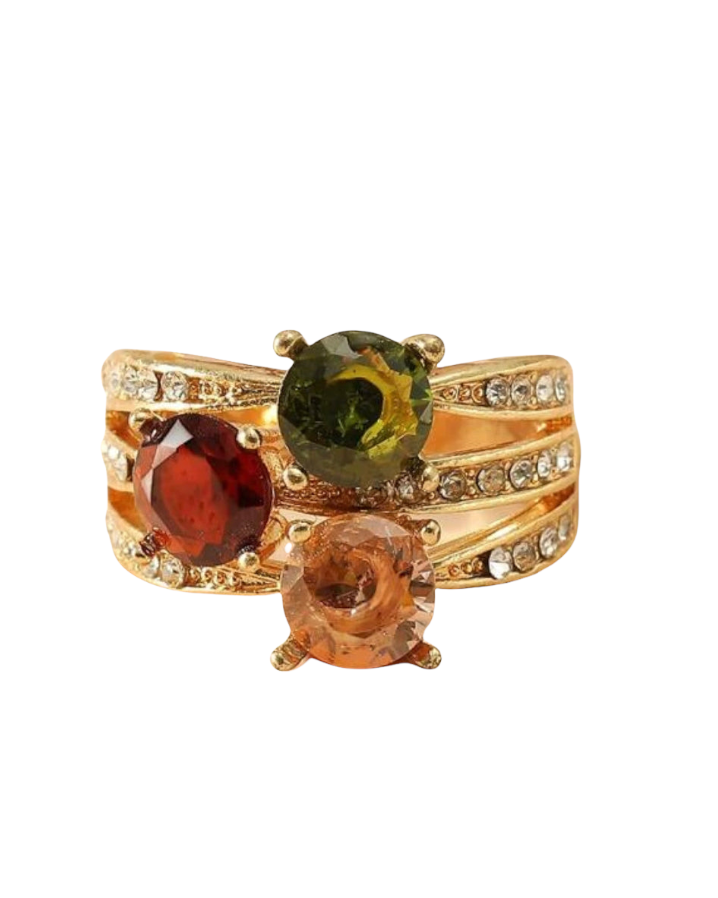 Rhinestone decor ring. Size 8.