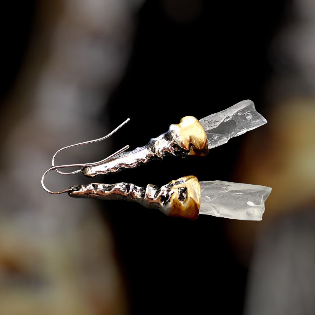 Icicle Zircon Long Drop Earrings