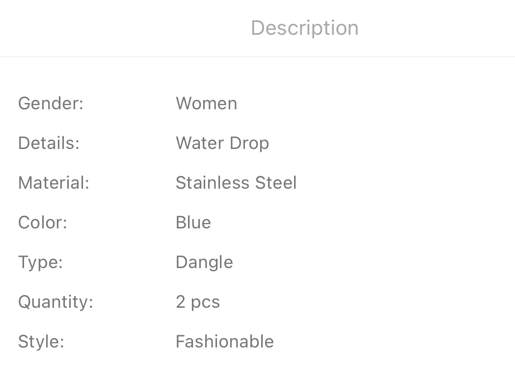 Gold coated water drop turquoise inspired dangle earrings