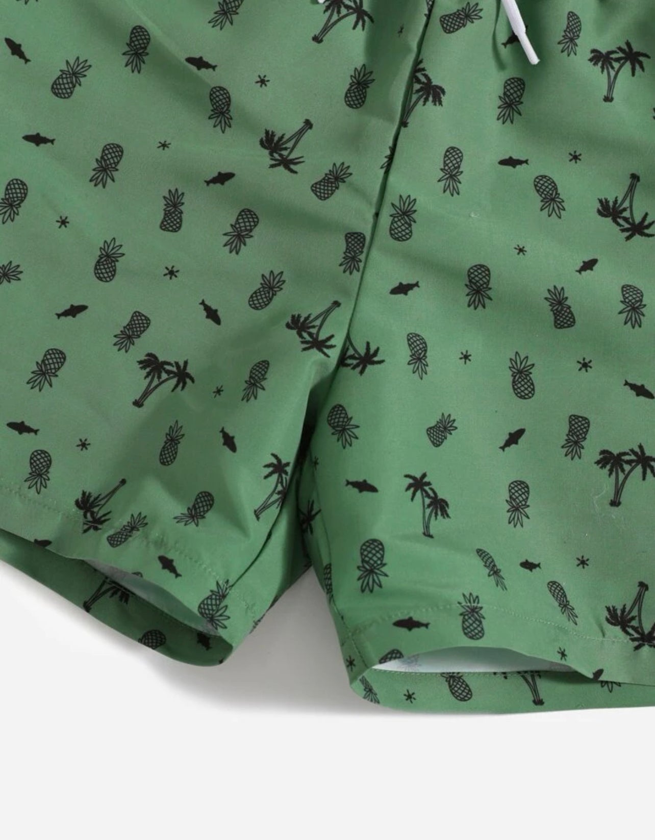 Boys Palm Tree & Pineapple Print Swim Shorts