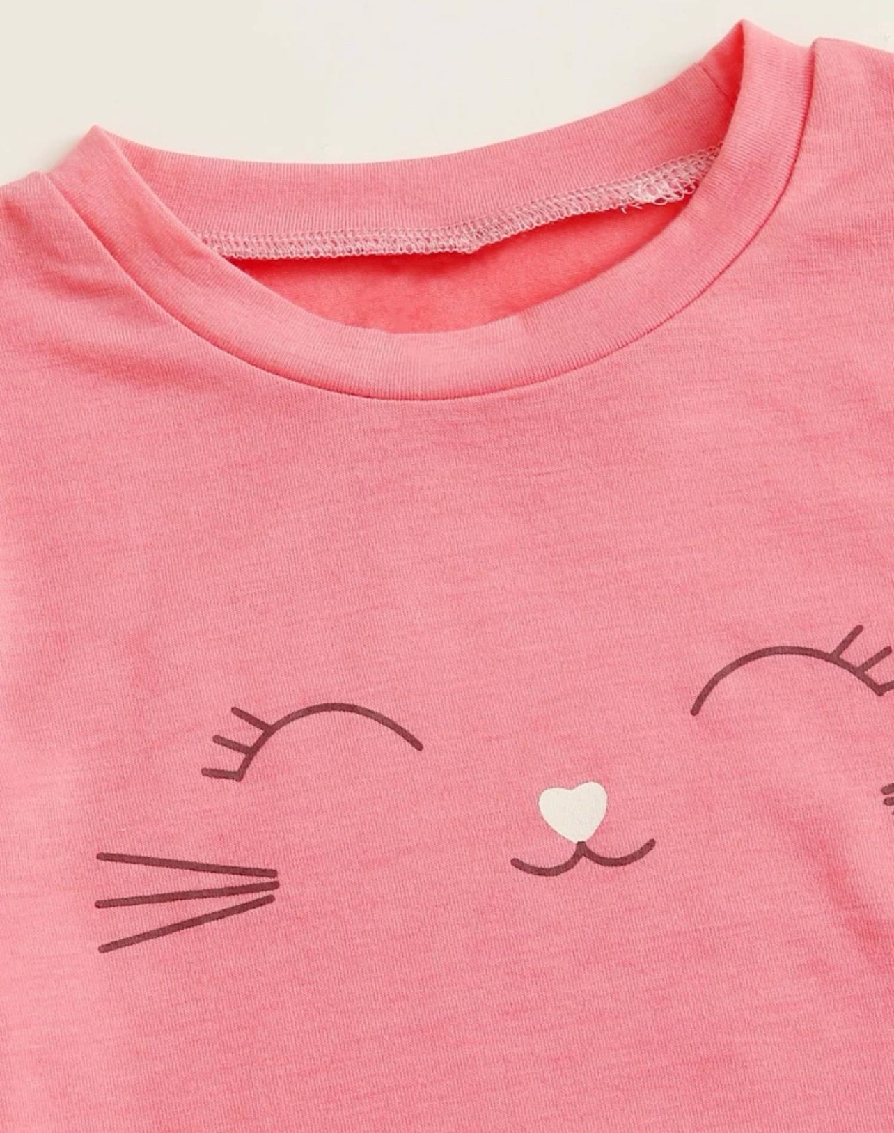 Toddler Girls Eyes & Lip Print Tee With Shorts