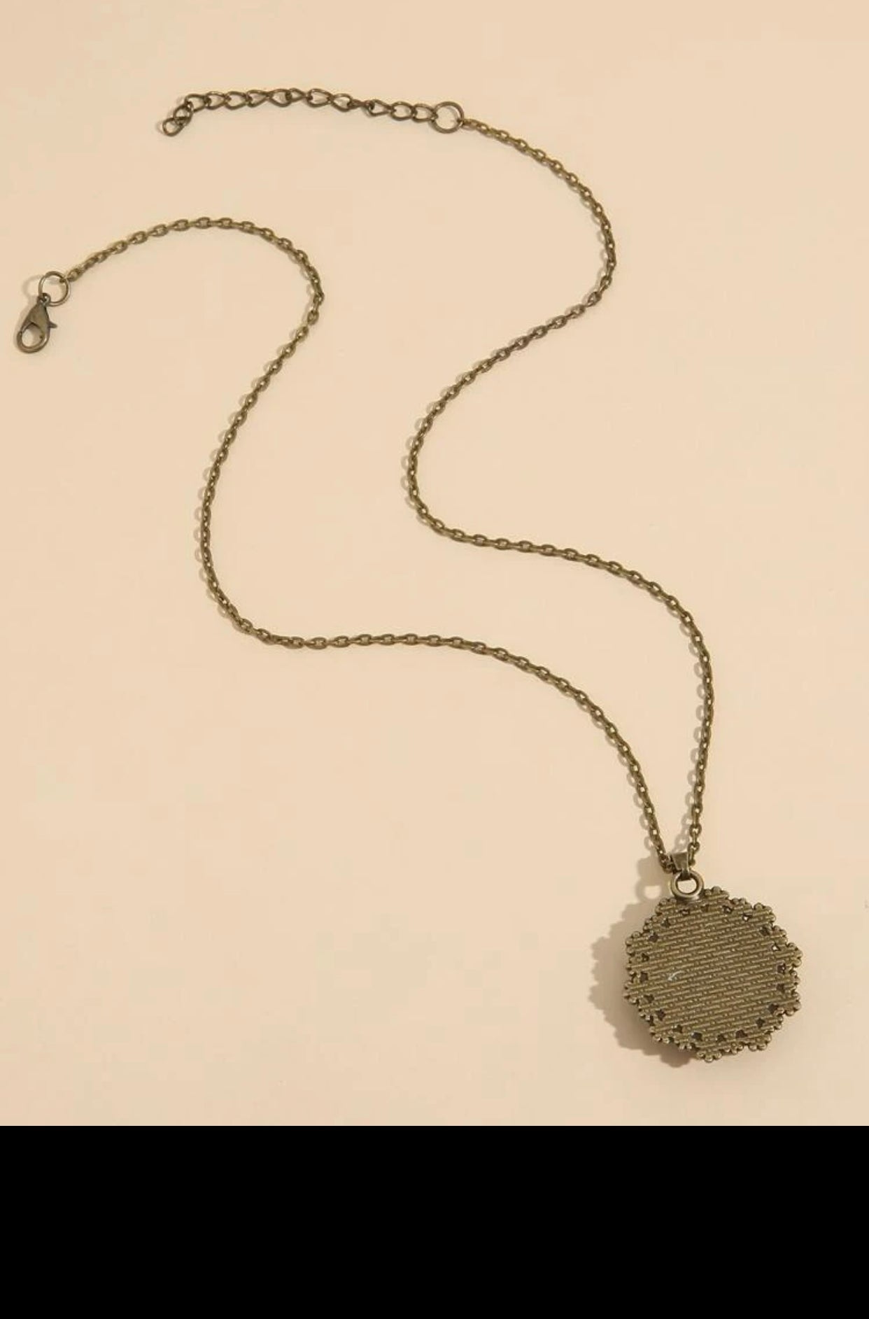 Rainbow Opal inspired flower detail round charm necklace