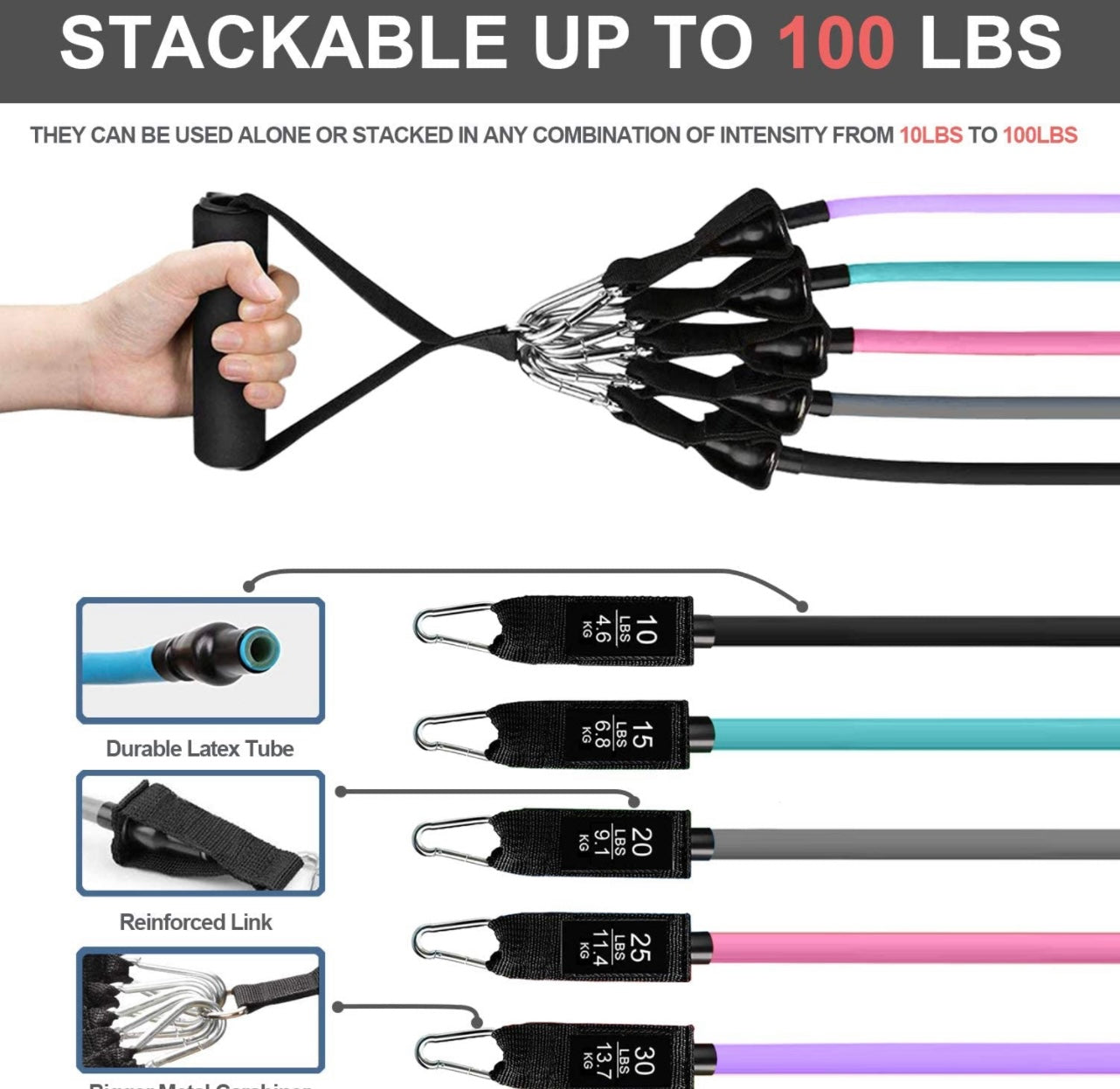 Exercise Resistance Bands Set for Women