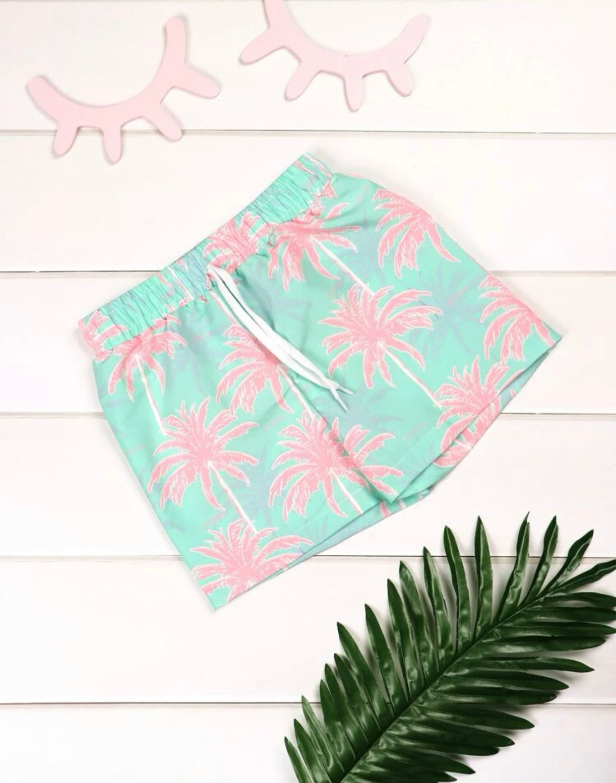 Boys Coconut Print Swim Shorts