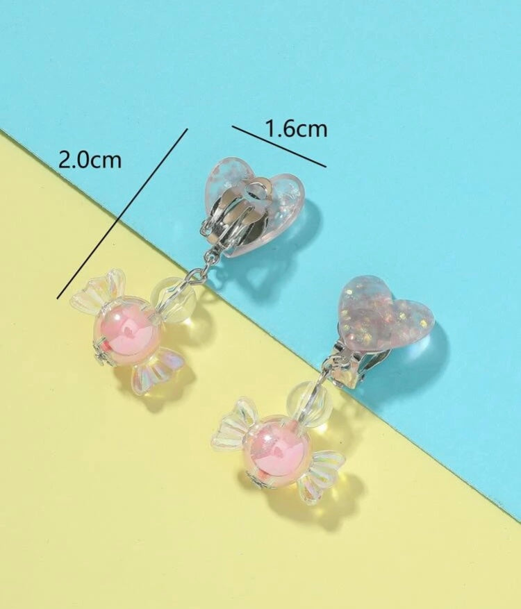 Girls heart decor ear cuff