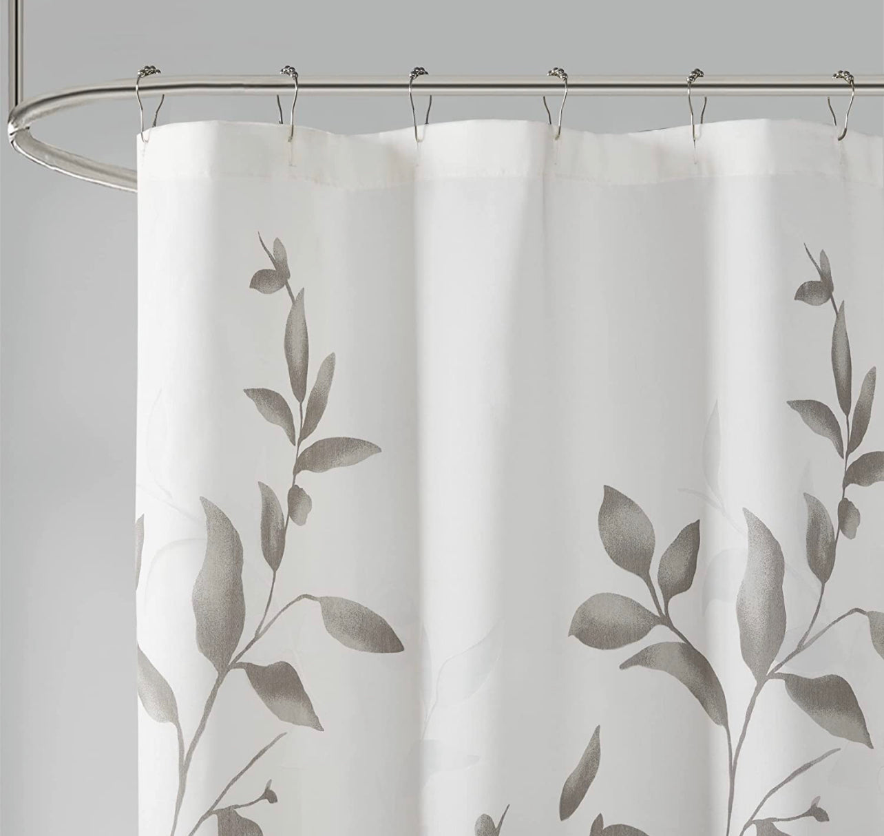Shower Curtain, Luxurious Botanical Leaf Print, Modern Serene Bathroom Décor, Machine Washable Bath Privacy Screen, 72x72