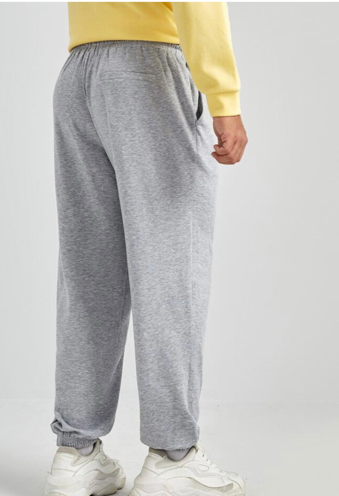 Extended sizes men 2pcs drawstring waist letter & graphic pattern sweatpants