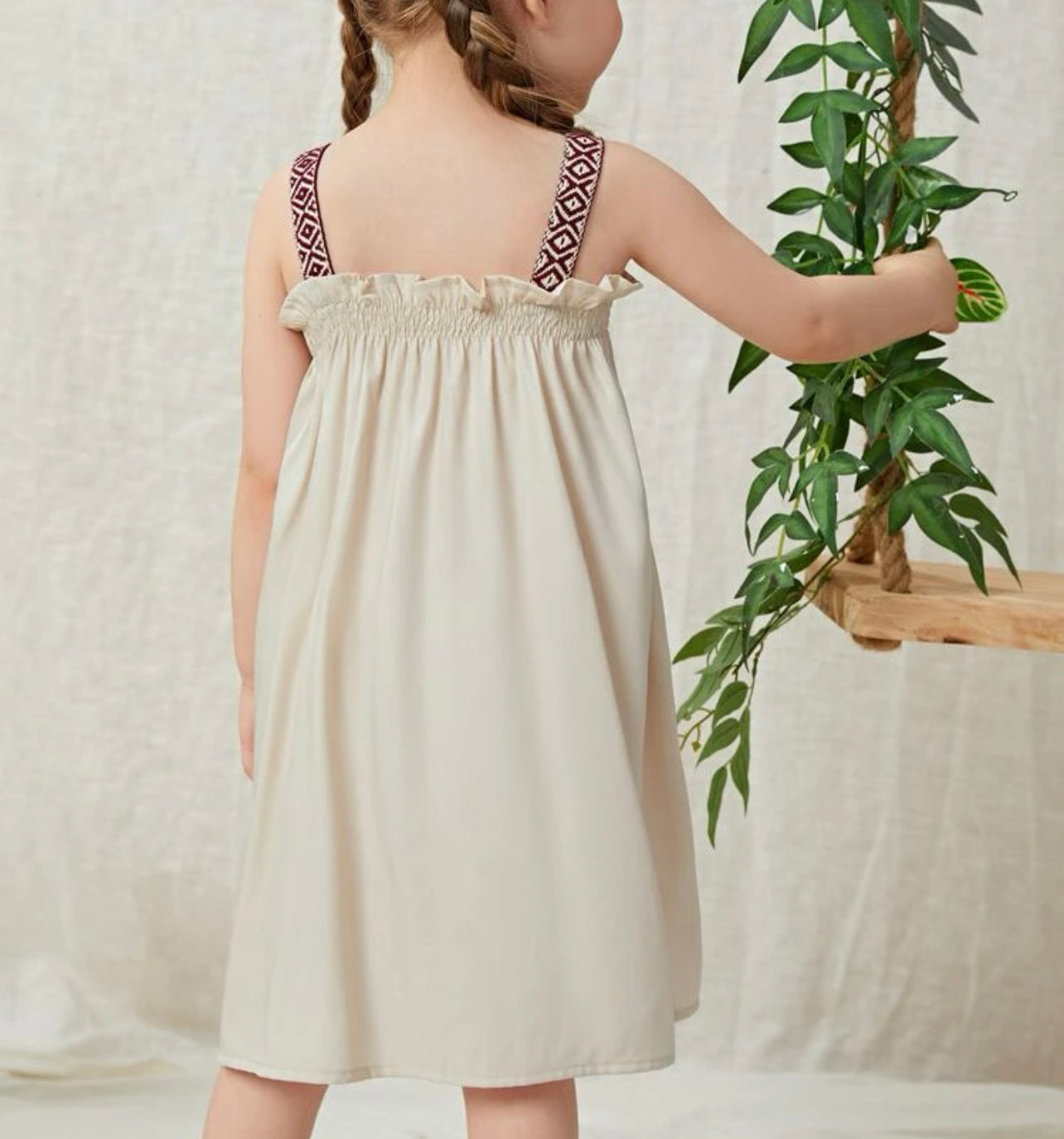 Toddler Girls Confetti Heart Print Flutter Sleeve Tie Side Ruffle Hem Dress