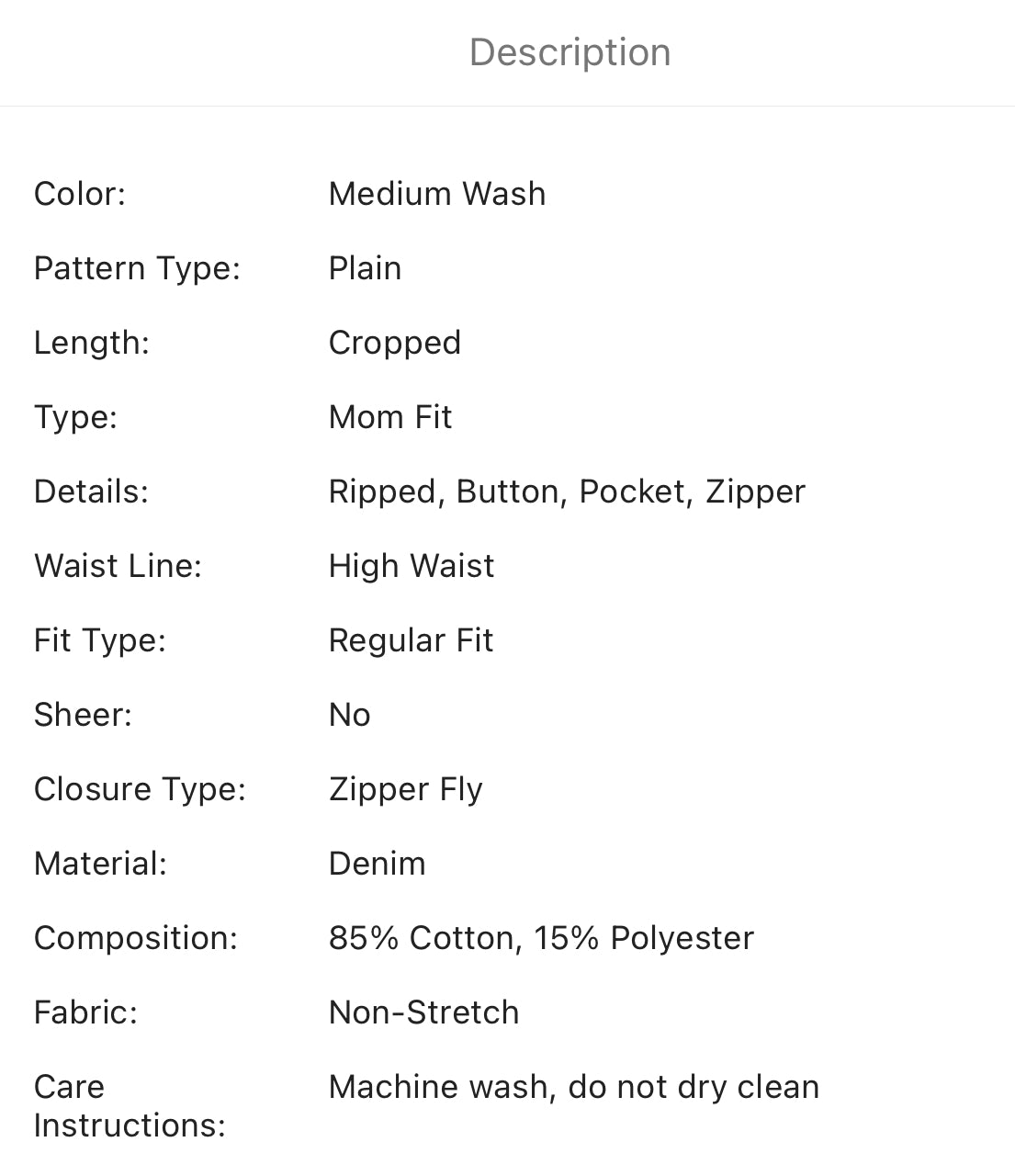 High waisted bleach wash ripped mom jeans