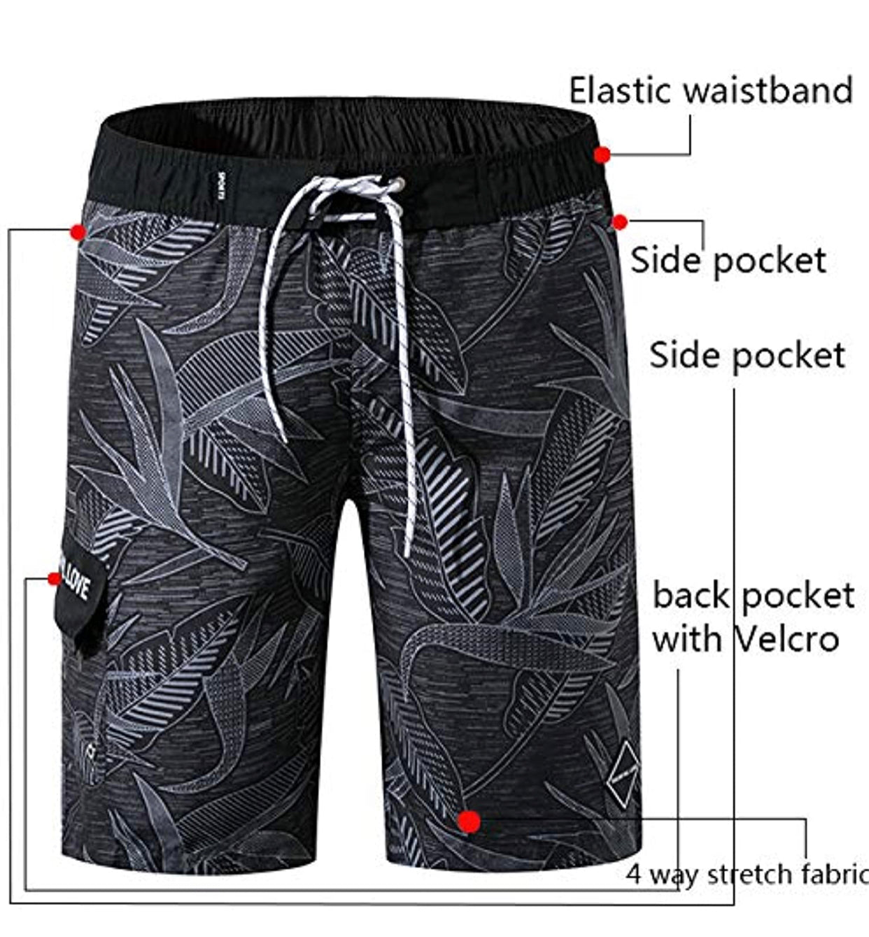Men's Swim Trunks Quick Dry Beach Shorts Swimsuit Casual Style - Christina’s unique boutique LLC