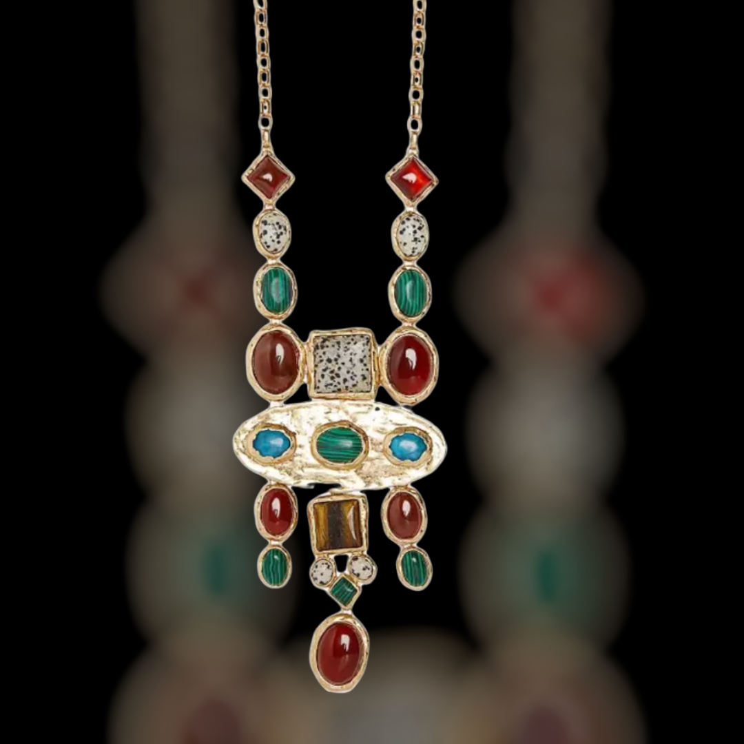 Vintage ZA Statement Stone Necklace