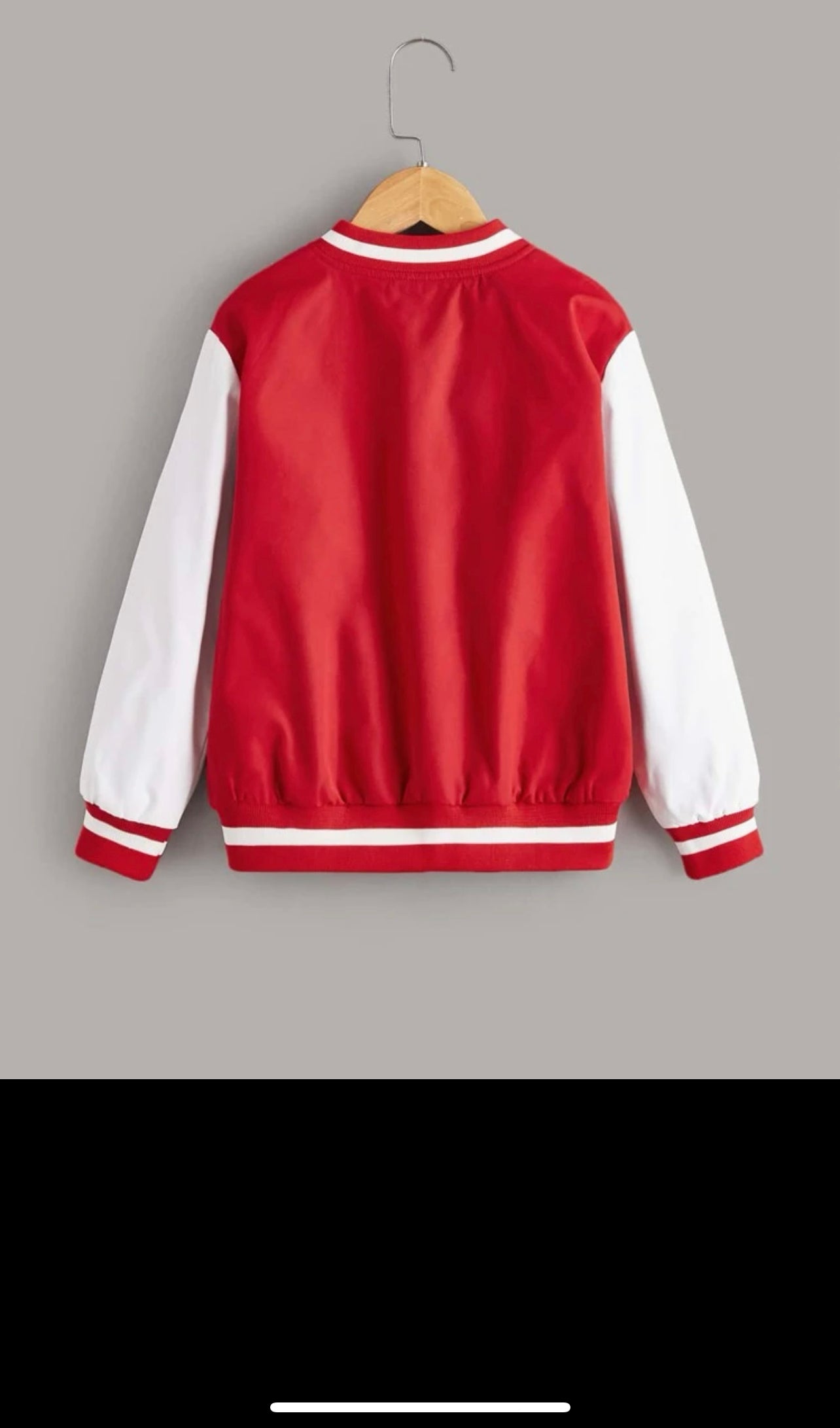 Boys Letter Patched Striped Trim Bomber Jacket